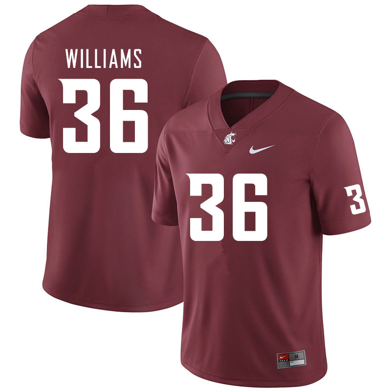 Men #36 Kedron Williams Washington State Cougars College Football Jerseys Sale-Crimson